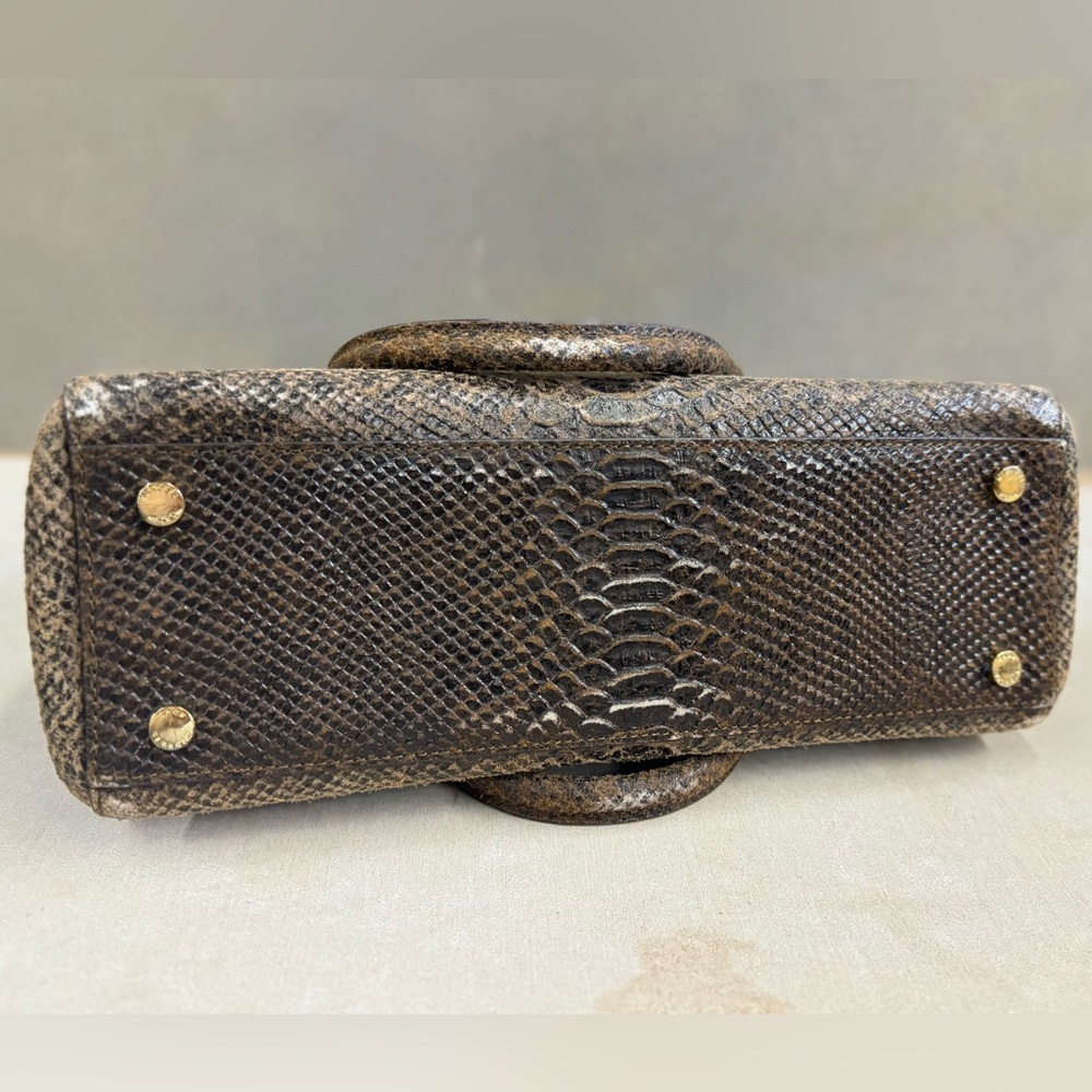 Michael Kors | Brown Python Embossed Genuine Leat… - image 5